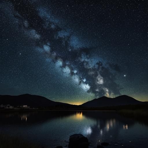 a black starry night