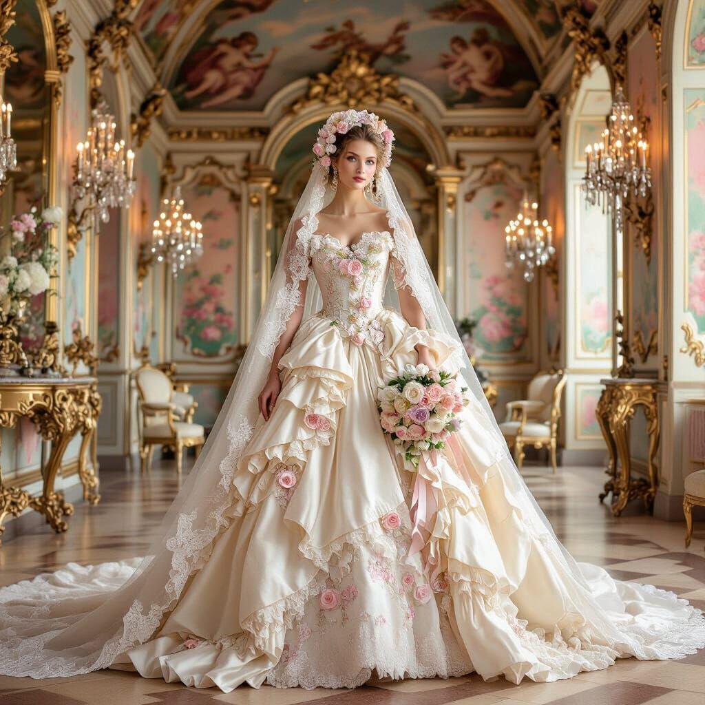 Rococo Bride in Gilded Salon