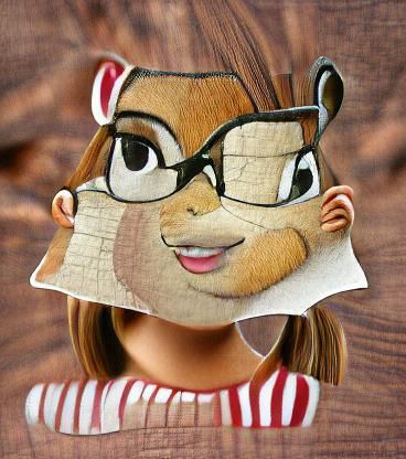 Cute Chipmunk Cartoon Character with Glasses