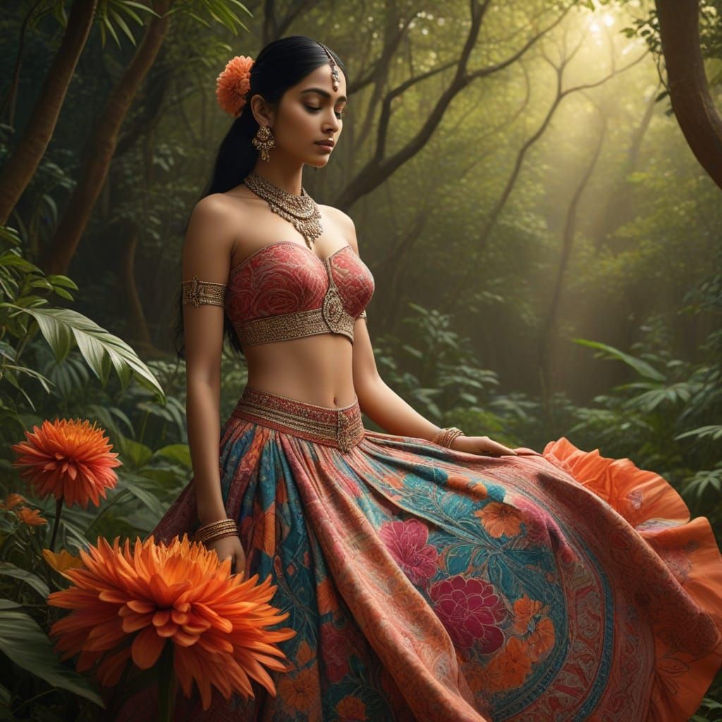 Ethereal beauty dances in nature’s embrace and grace