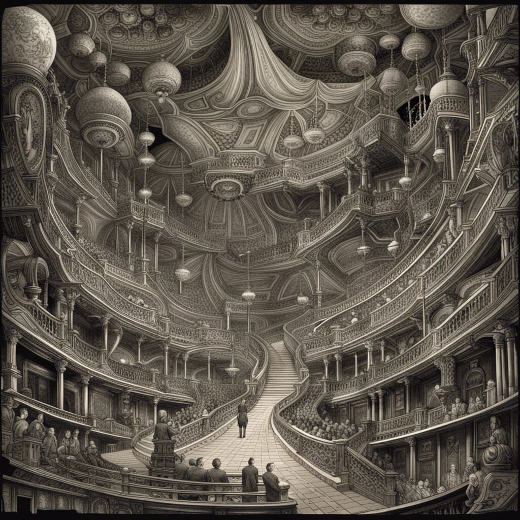 Surreal Rock Stars in Escher World: Digital Matte Painting
