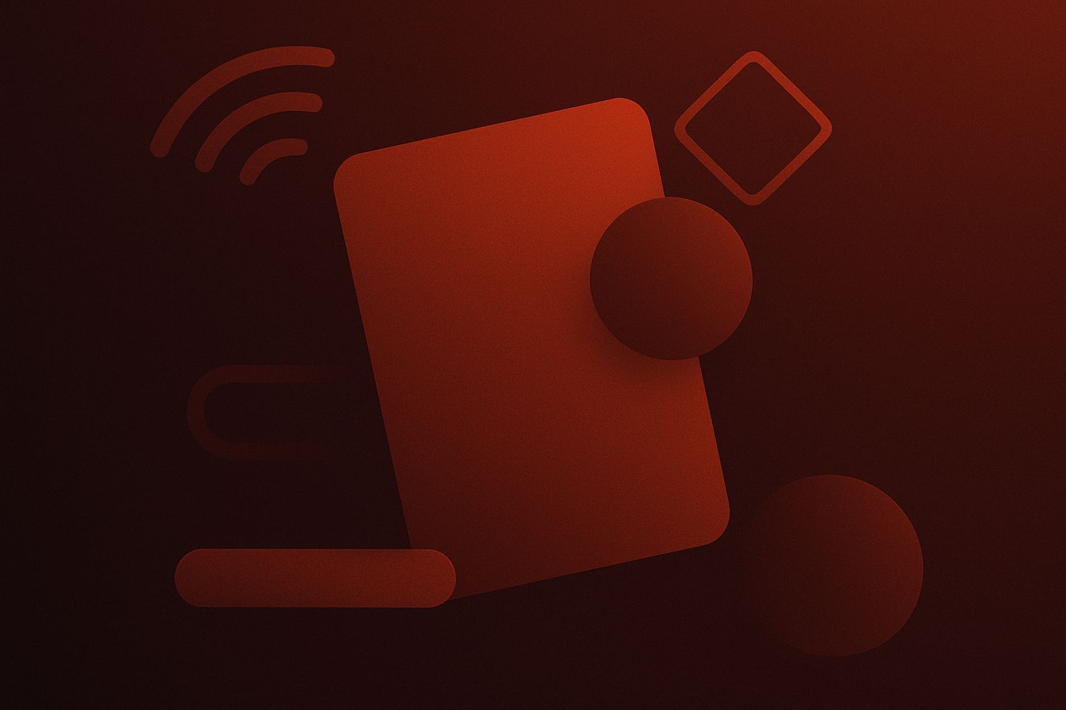 Abstract Dark Red and Orange Digital Background