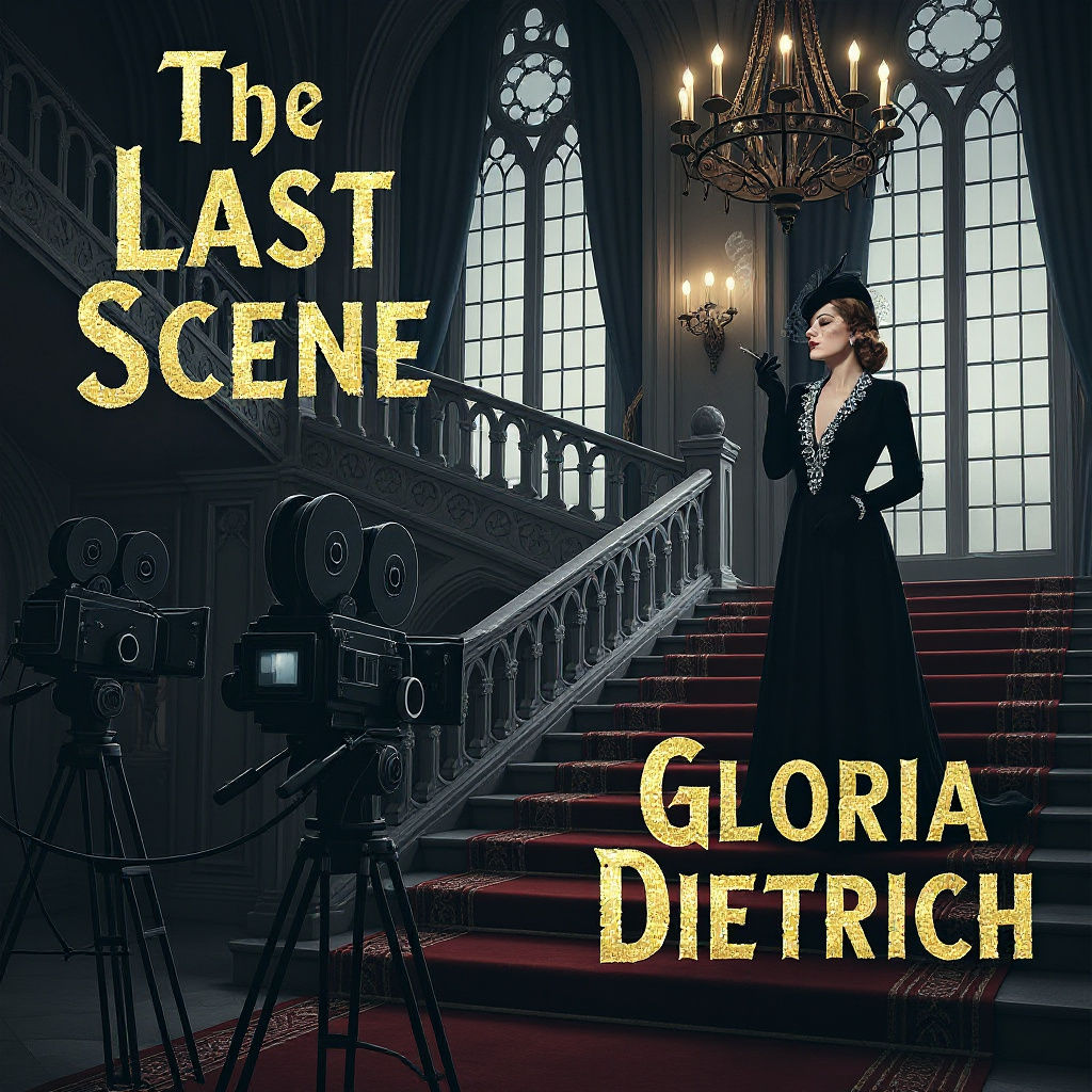 1940s Film Noir Scene with Gothic Elegance