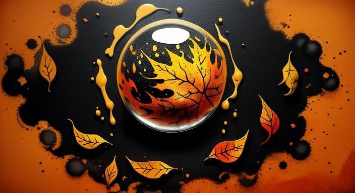 Halloween Ghoul in Ink Splatter Art