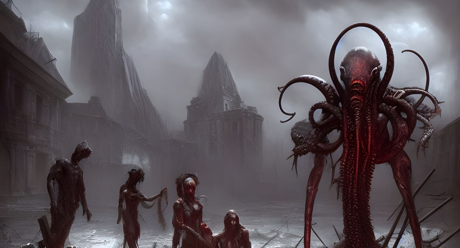Dark Post-Apocalyptic World Ruined by Elder God
