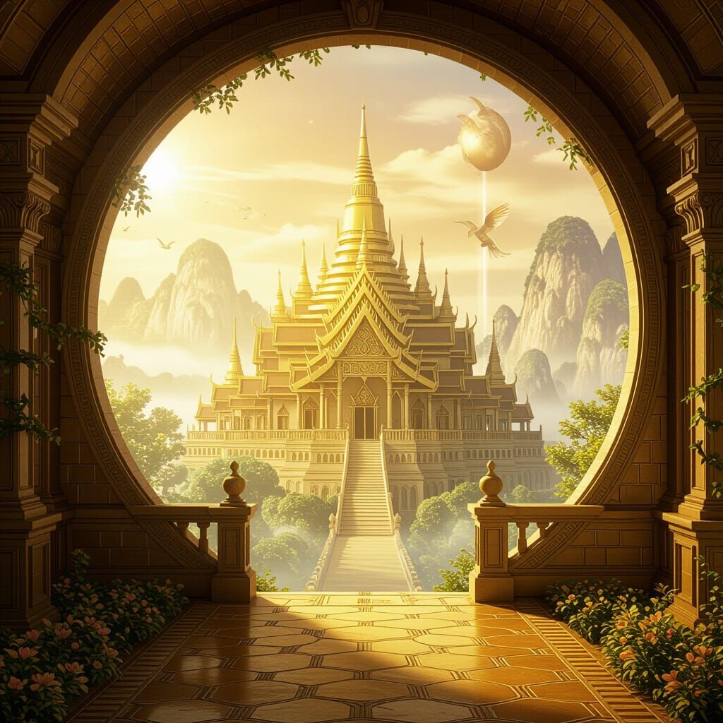 Golden Fantasy Landscape