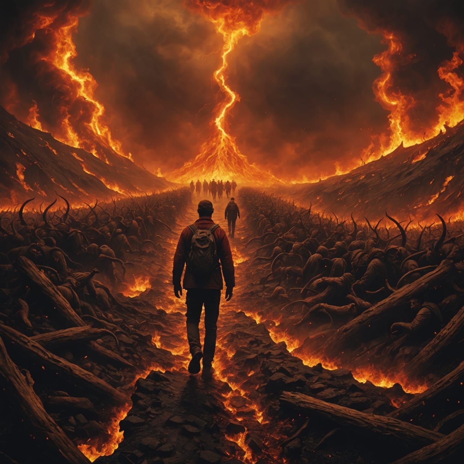 Walking Through Hell: An AI Generated Interpretation