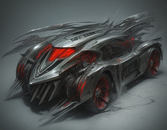 Kinetic Car Engine Concept Art with Fireproof Paint
