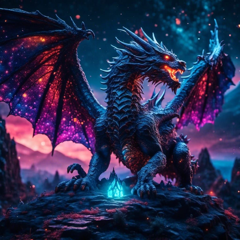 Ghost Dragon King in Detailed Fantasy Art
