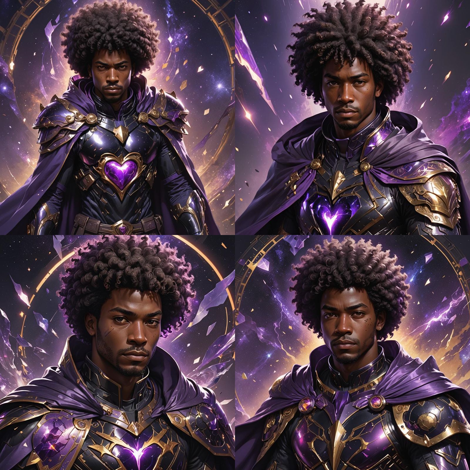 Cosmic Armor Portrait in Hyperdetailed Style
