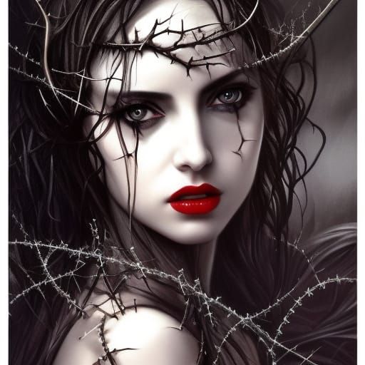 Gothic Princess Portrait in Dark Fantasy Style