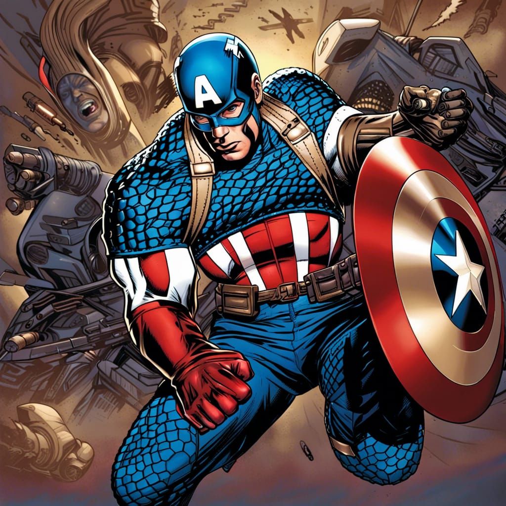Captain America Comic Book Art