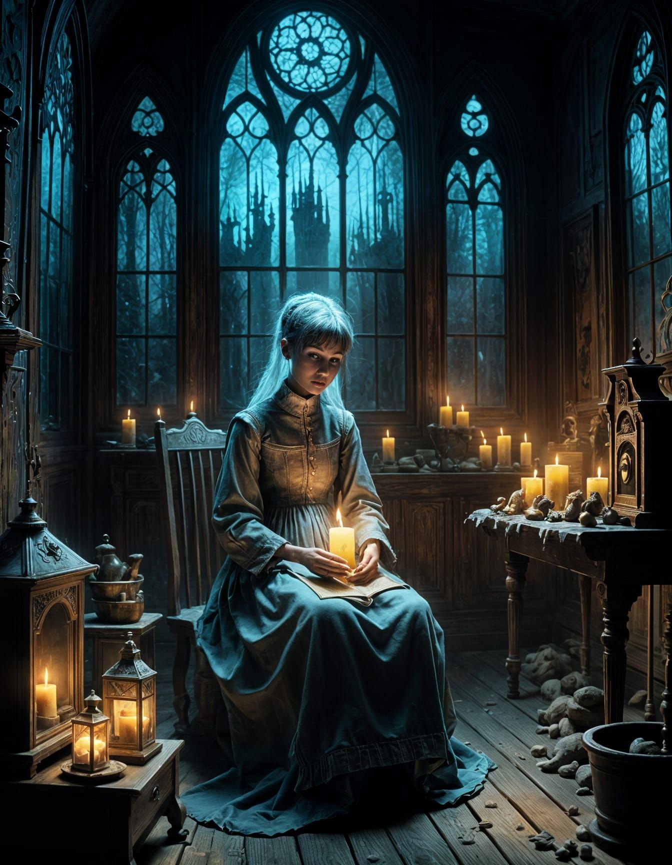 Uncanny Nanny in Detailed Matte Painting