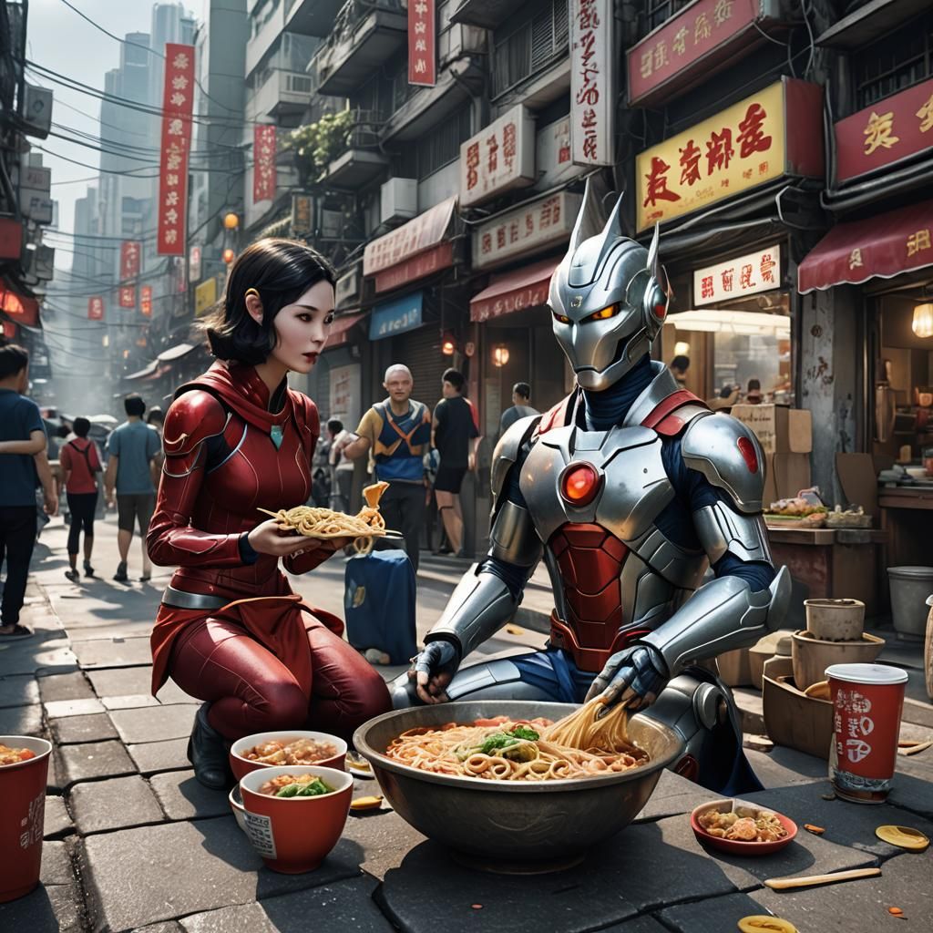 Ultraman and Snow White in Hong Kong