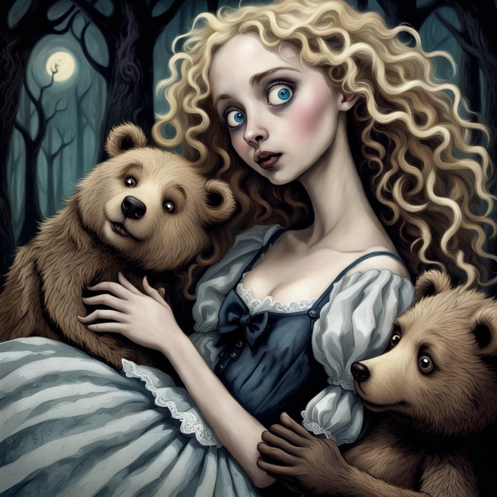 Goldie Locks in Tim Burton Style