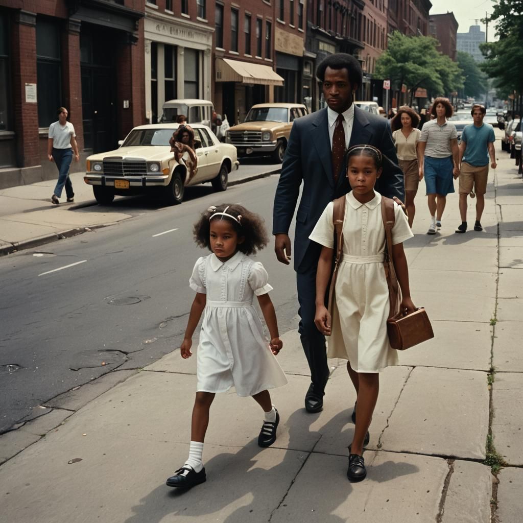 Philadelphia Scene in 1977: A Cinematic Film Still