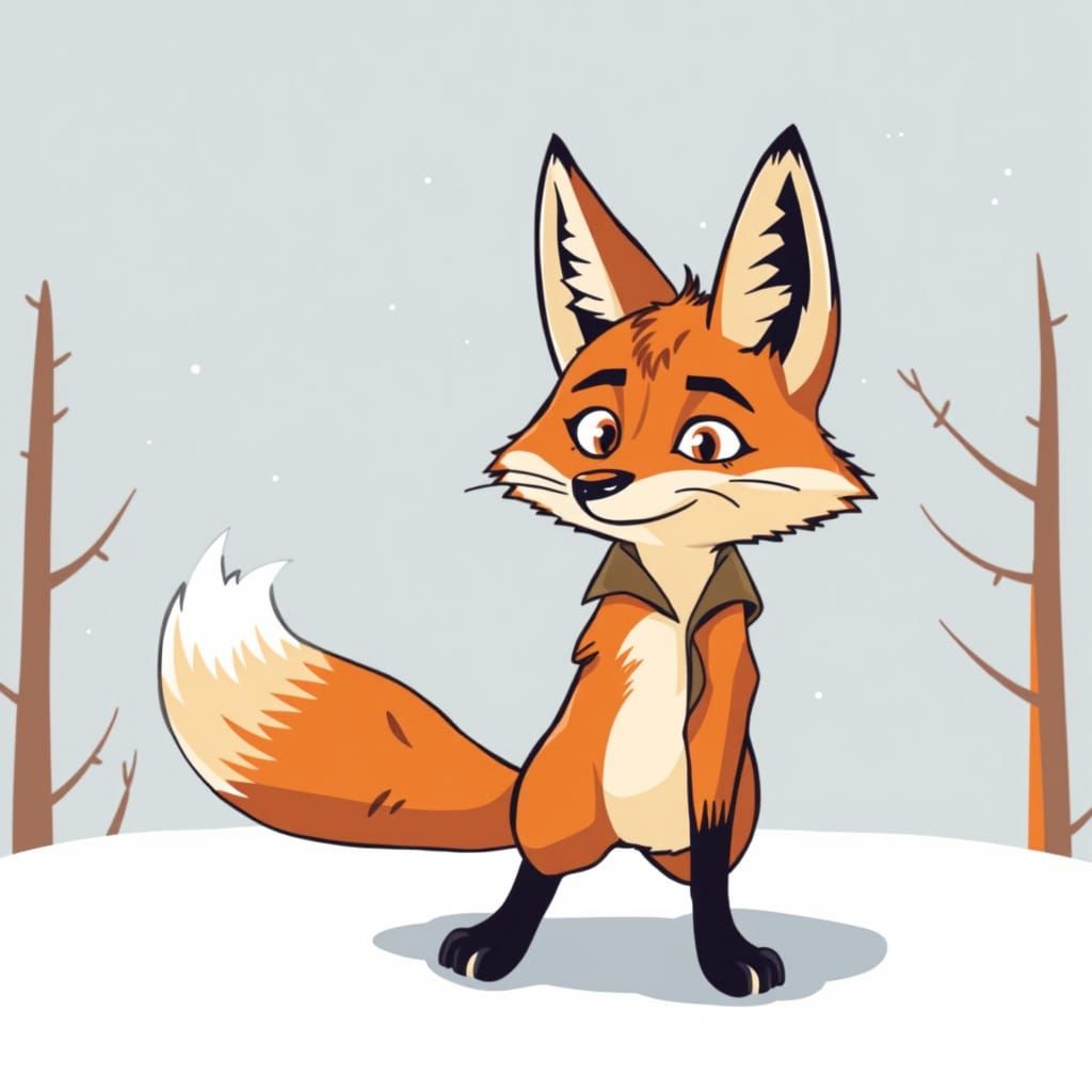 Fantastic Mr. Fox in Whimsical Watercolor