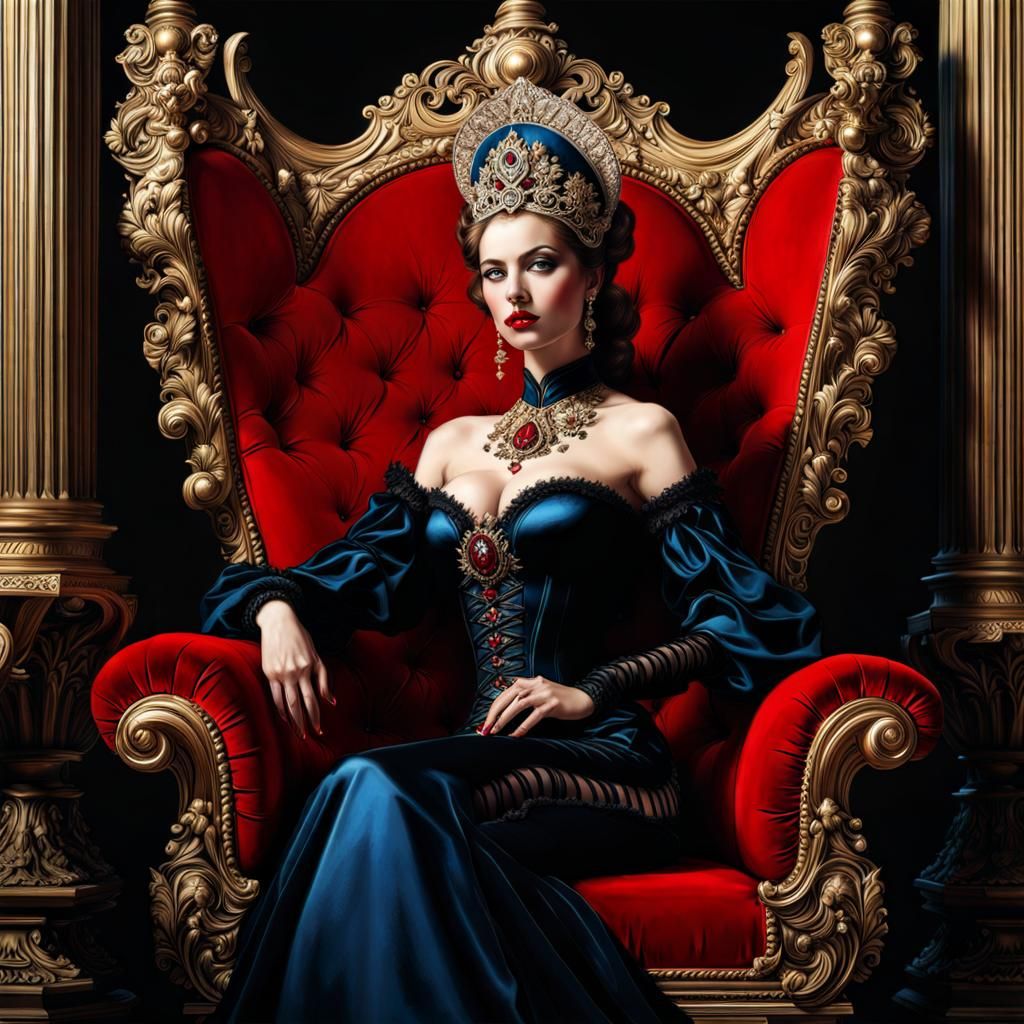 Gothic Portrait of a Polish XIX Century Mistress