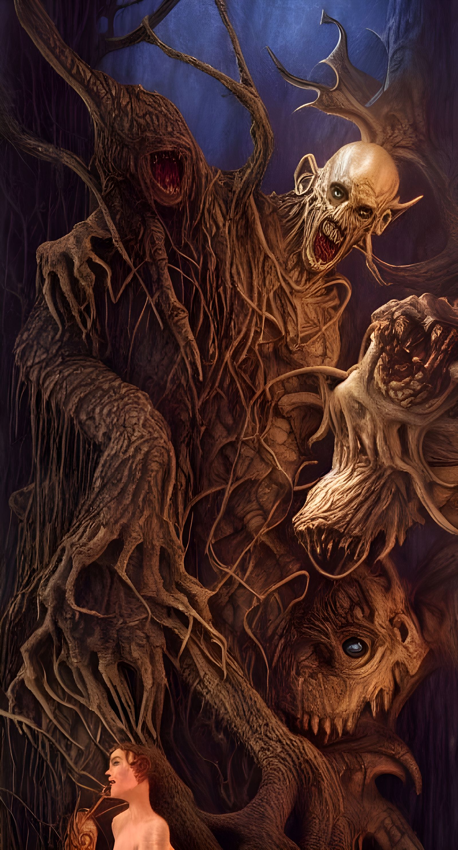 Photorealistic Horror Beasts in Shadow