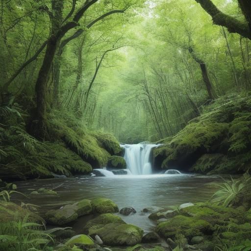 Lush Nature Scene Generated by AI