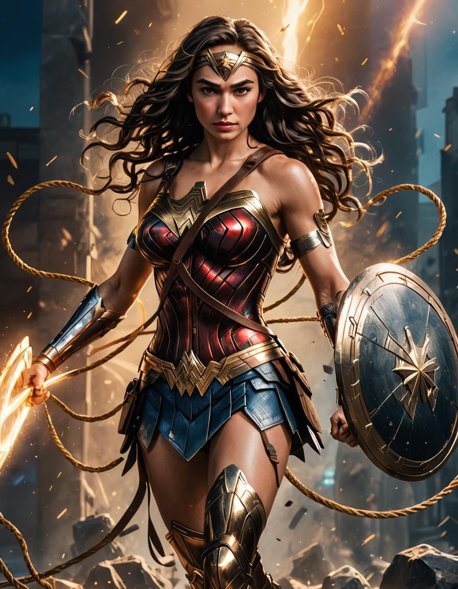 Wonder Woman Heroic Anime 3D Art
