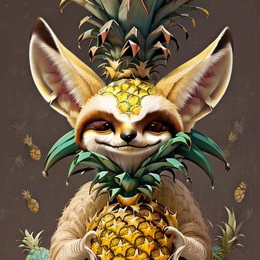 Surreal Hybrid Creature in Vibrant Bismuth Fractals