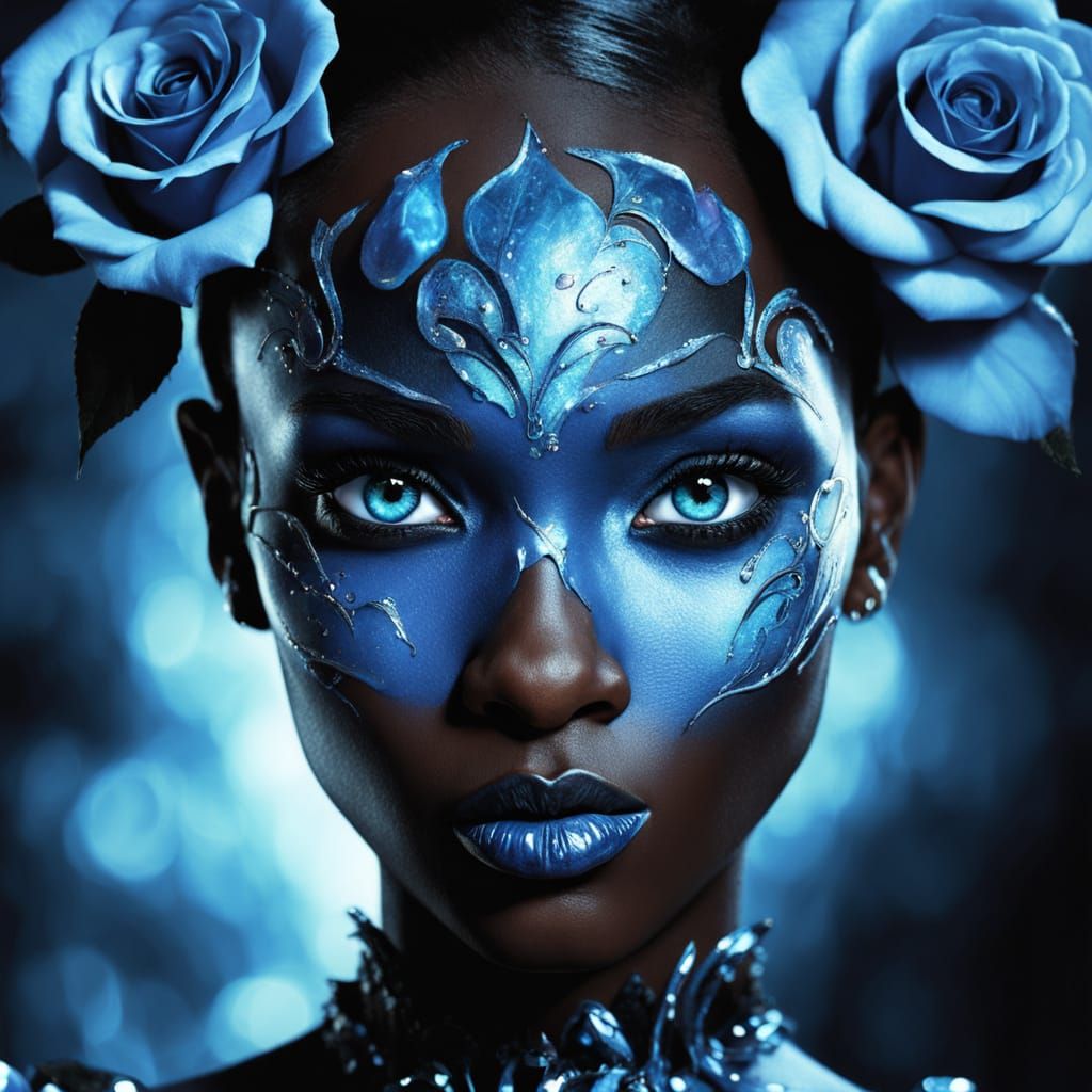 Ethereal Gothic Fae Goddess in Midnight Attire