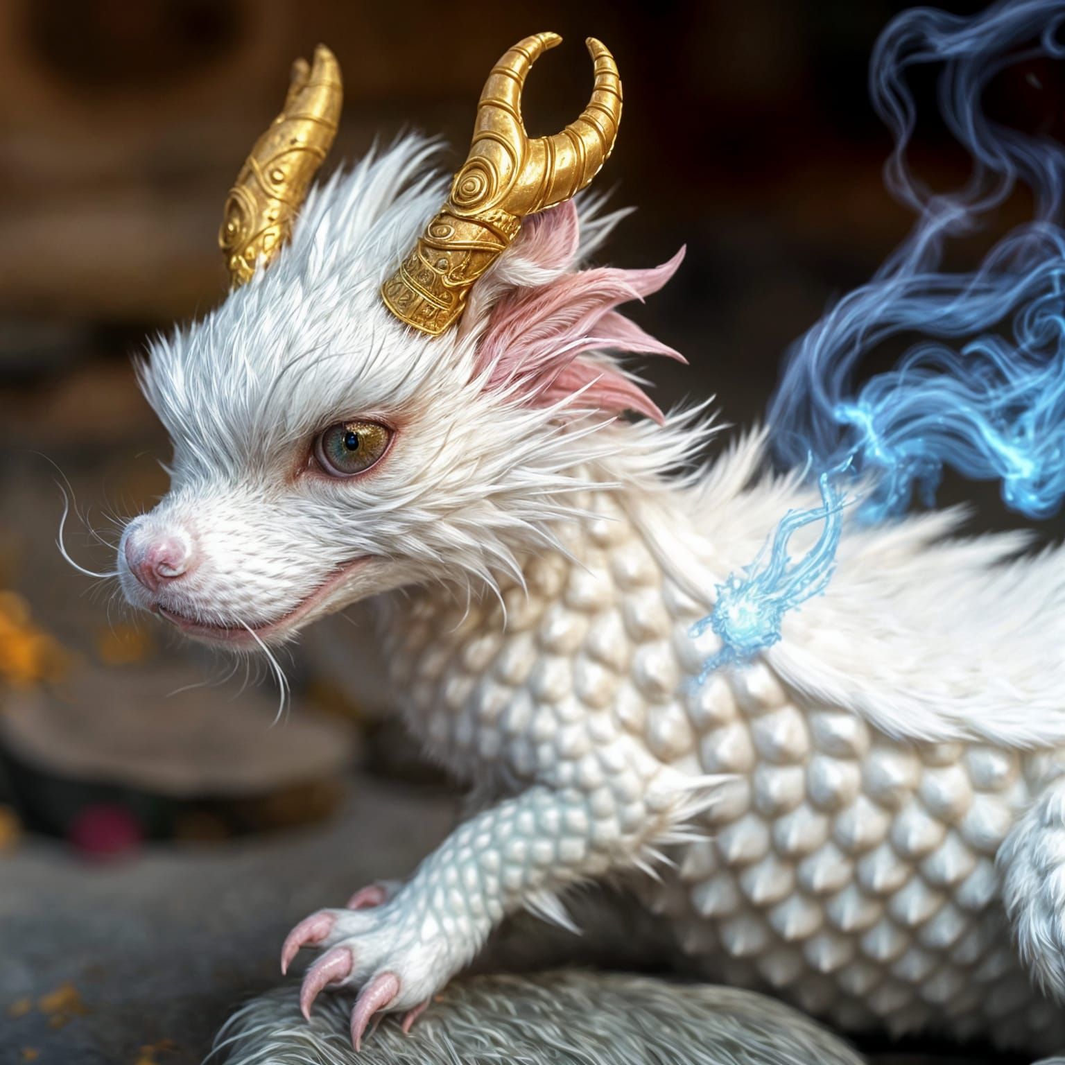 Falkor the Luck Dragon with Glittering Scales