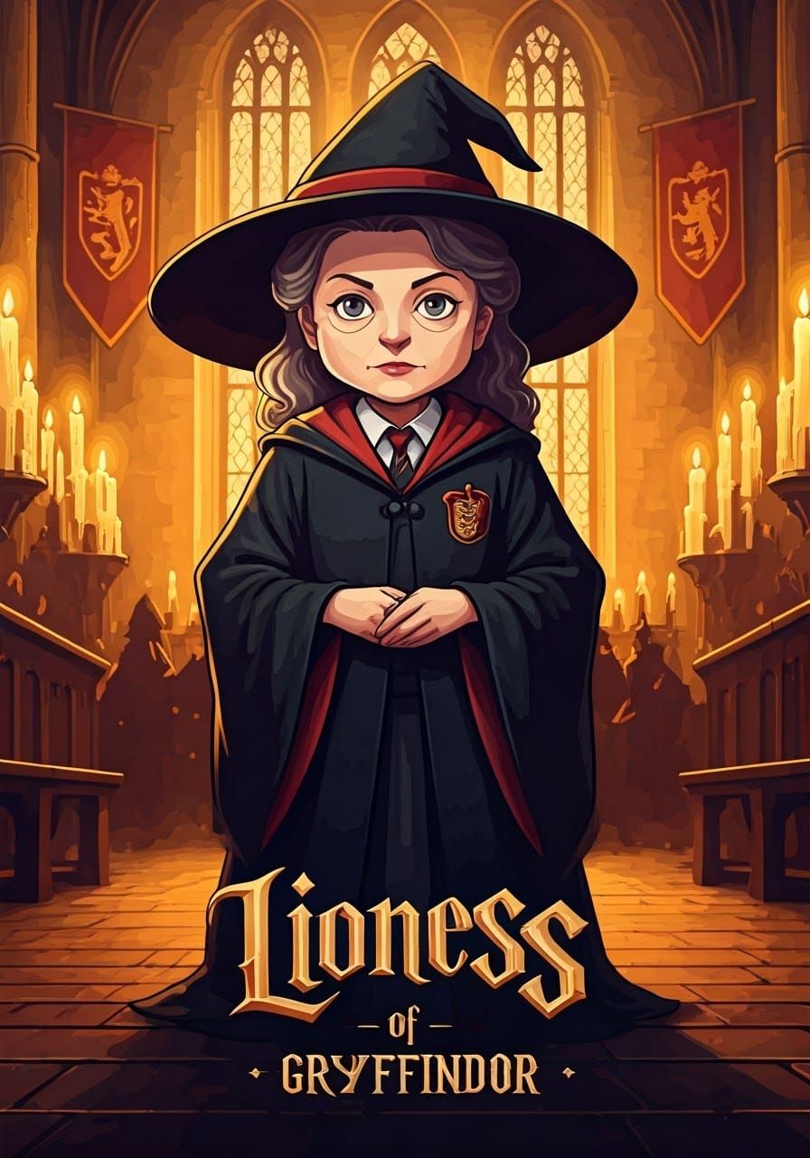 Chibi McGonagall in Great Hall Comic Poster