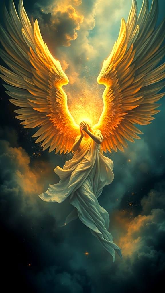 Mysterious Angelic Scene: A Romantic Masterpiece Artwork