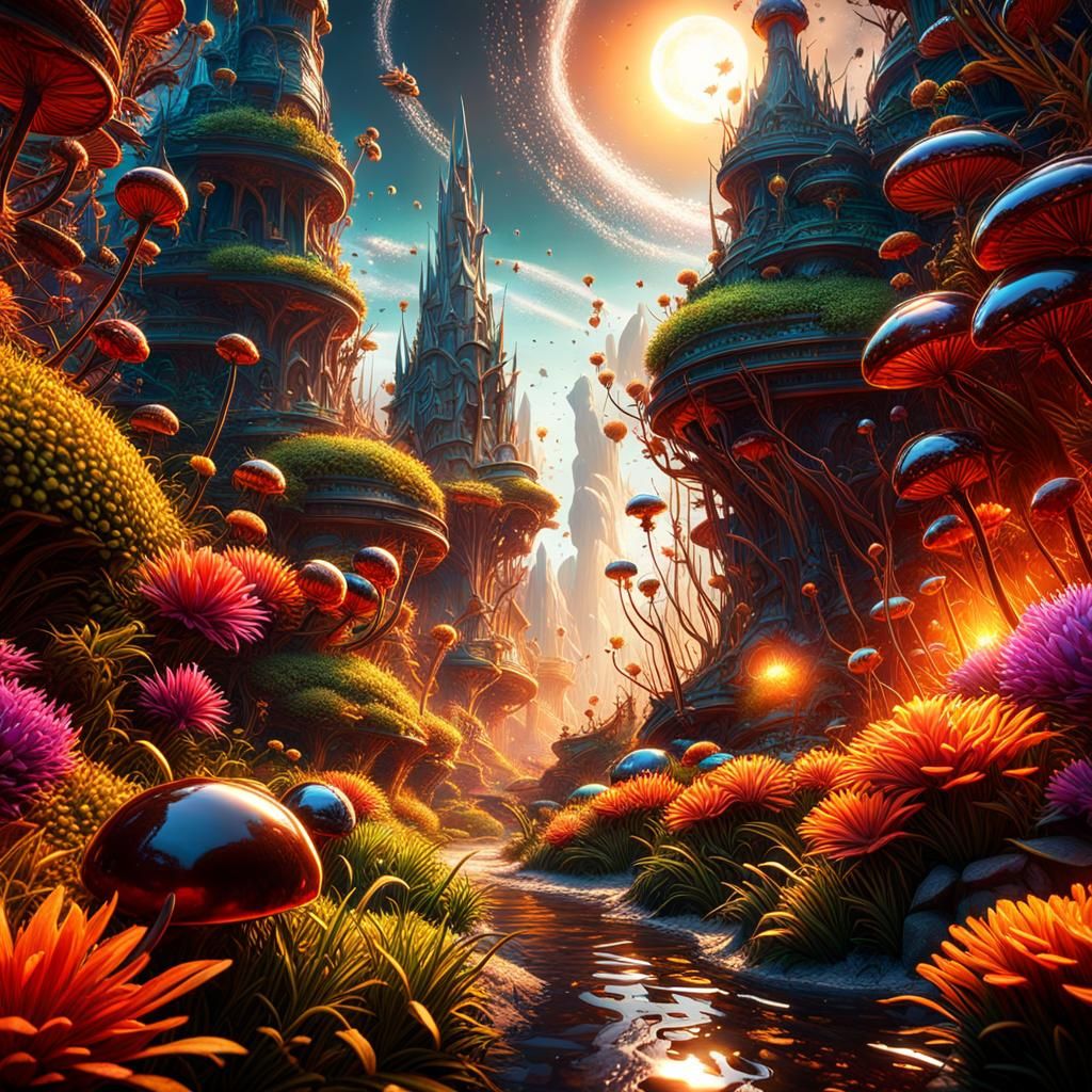 Ant Wonderland: Hyperrealistic Concept Art in 8K