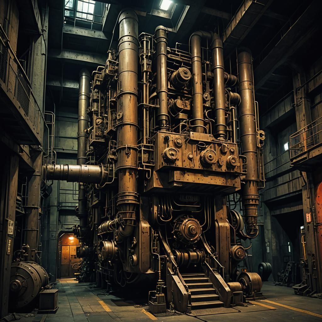 Ominous Biopunk Machines in Liminal Space