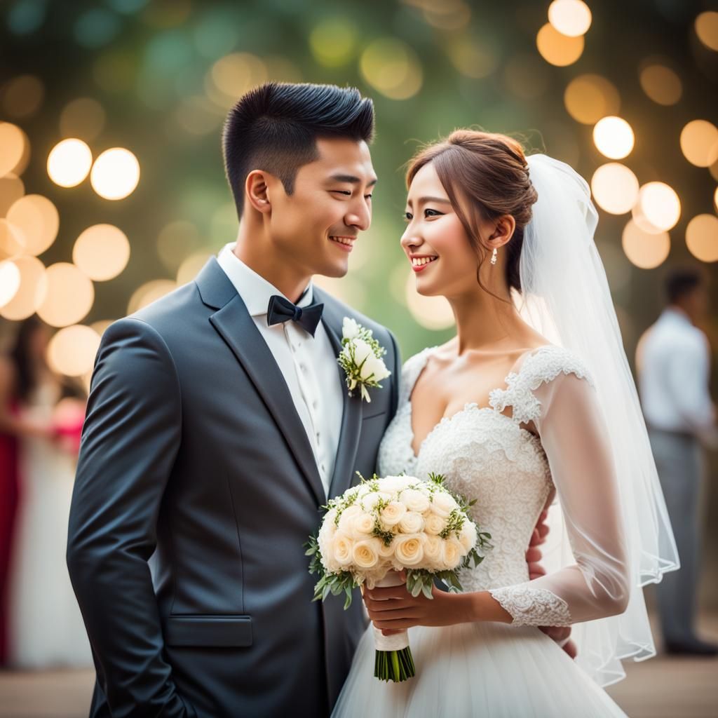 Valentine's Day Wedding of Young Couple