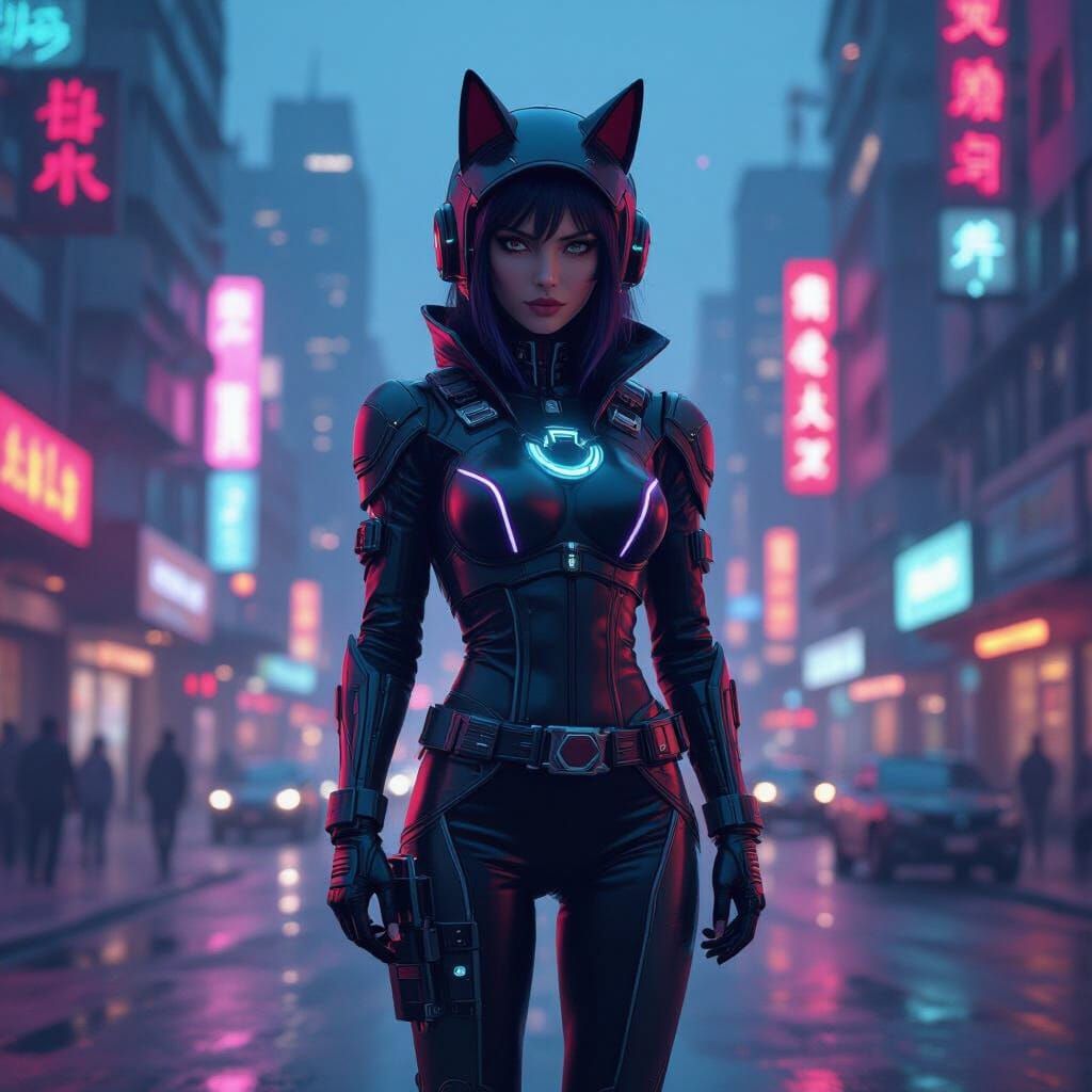 Sonic Phaze in Neon Cityscape: Synthwave Album Art