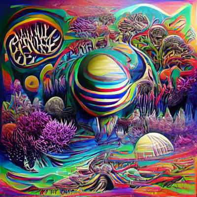 AI Generates a Colorful Swirling Planet