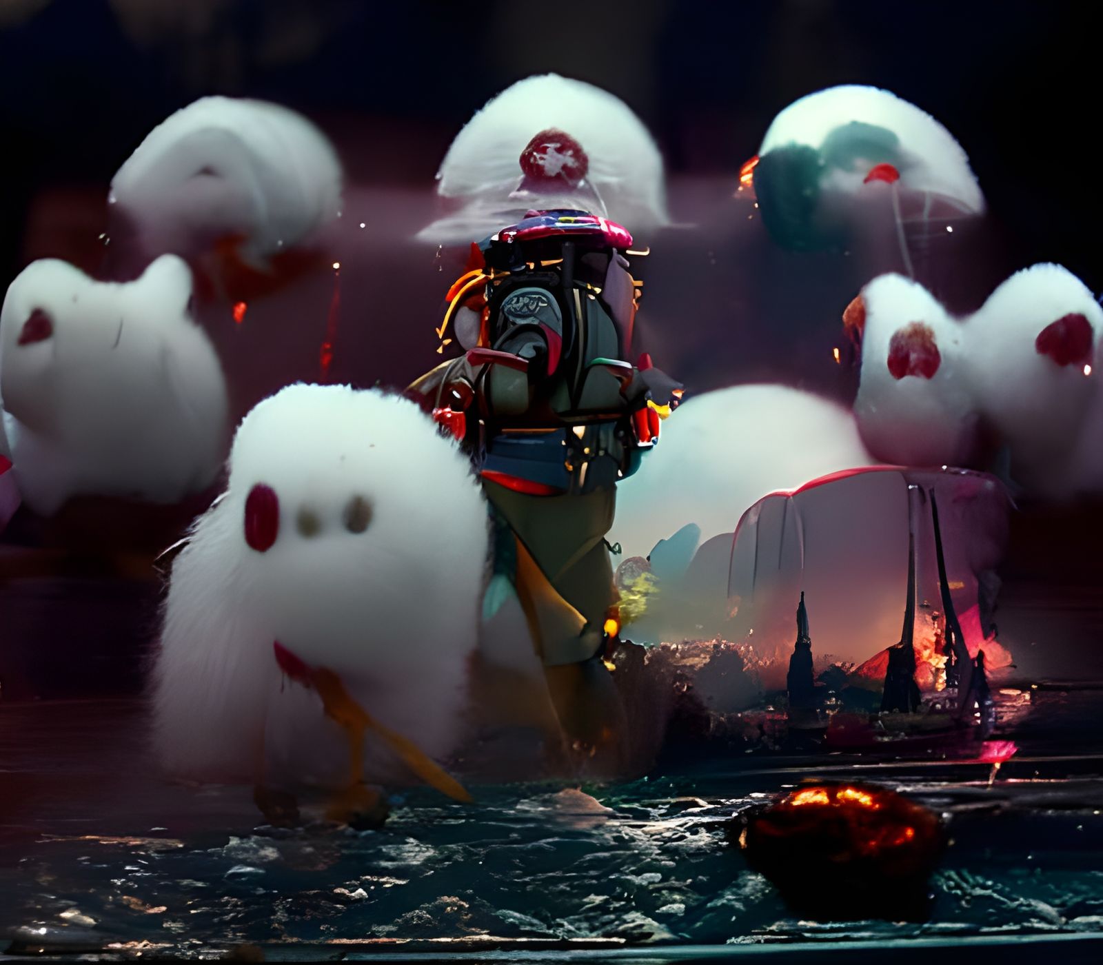 Ghostbusters in Octane Render, Evoking Marine Art