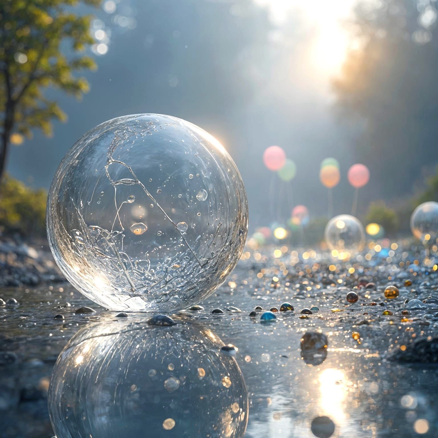 Balloons Made of Glass, Metal and Water