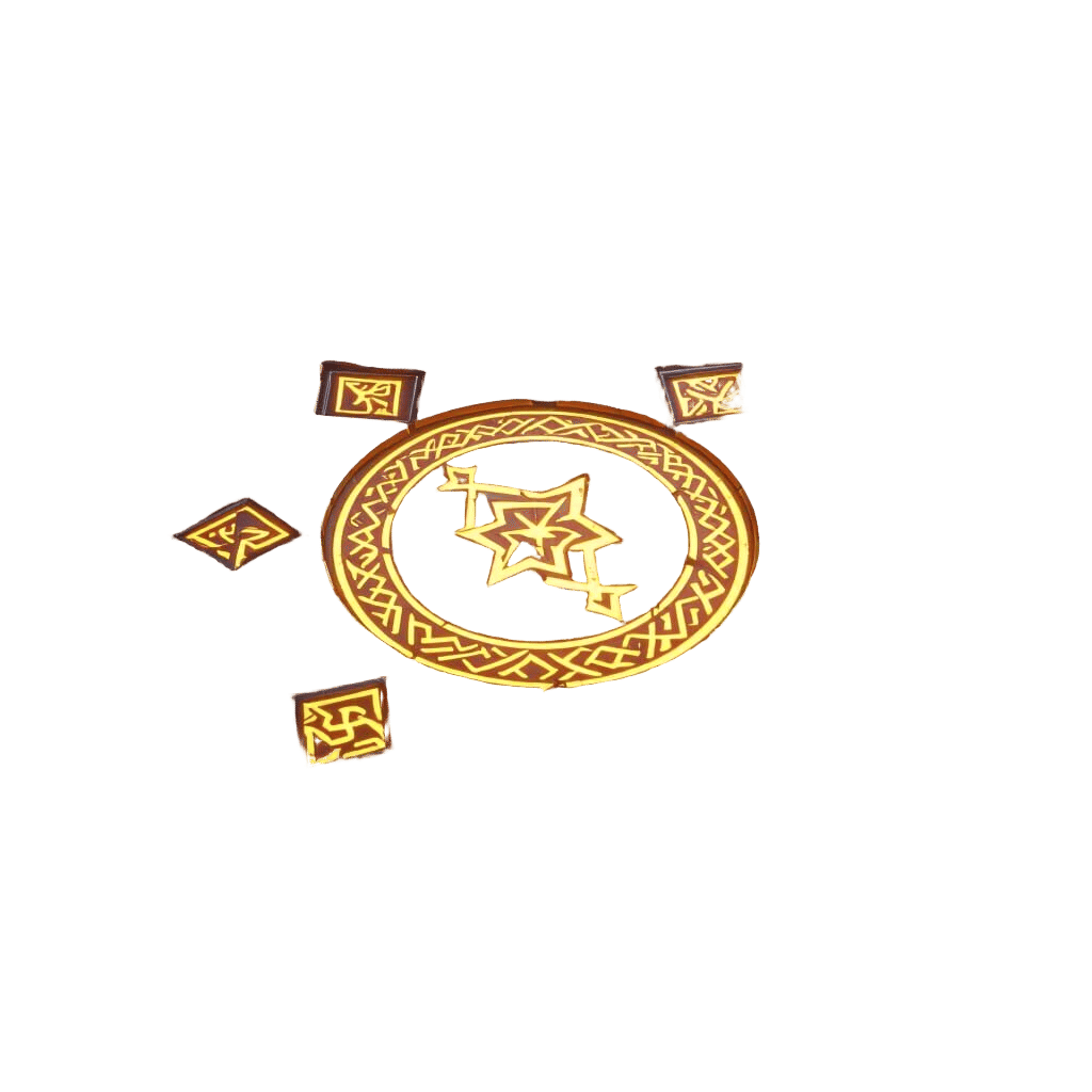 Medieval Fantasy World With Glowing Mystical Symbols