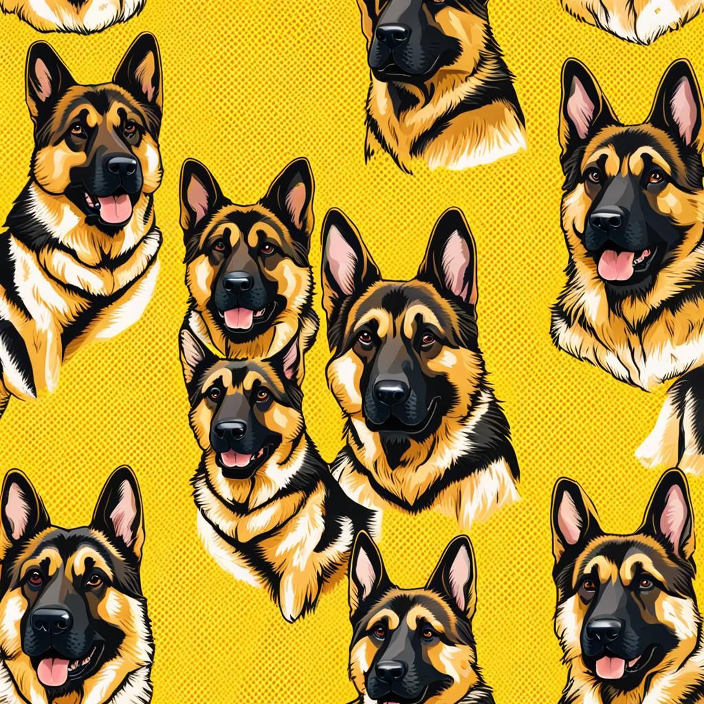 Realistic Portrait of a German Shepherd