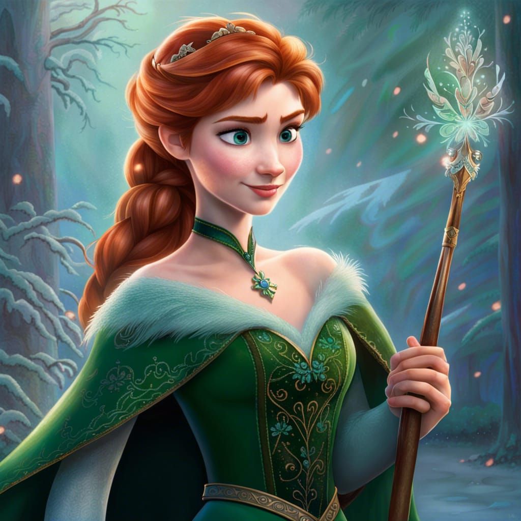 Elegant Redhead Princess in Ethereal Fantasy Style