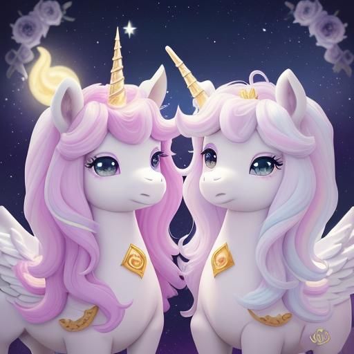 Unicorn Twins: Luna Glow and Celestia Mist