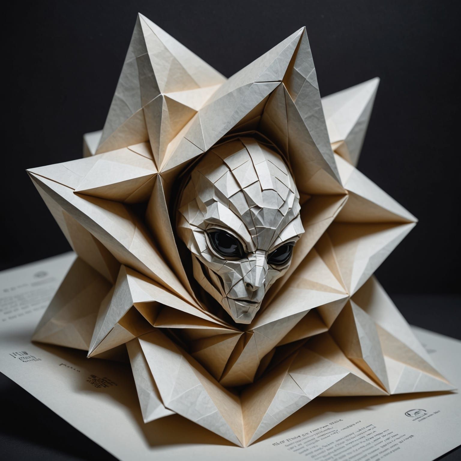 Hyperrealistic Paper Sculpture: Textural Papercraft in 8K