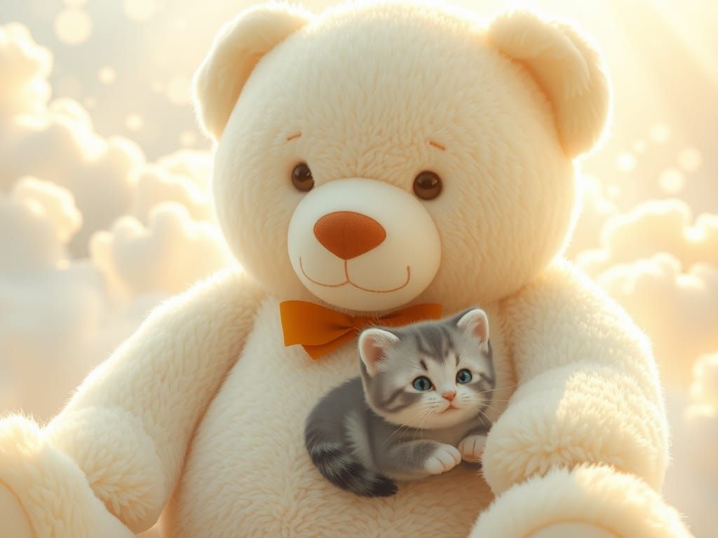 A very large white steif Teddy Bear the most lovable face ev...