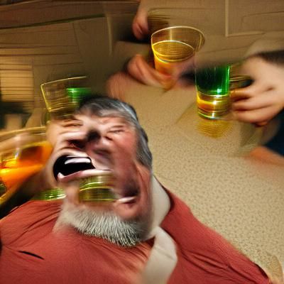 Image of a Drunk Man Yelling