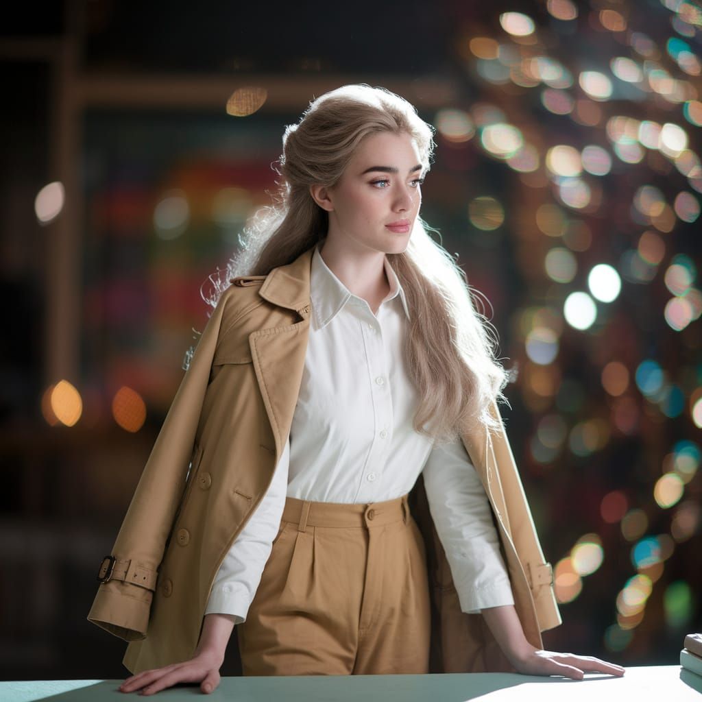 Elegant Woman in a Soft, Early 2000s Kodak Photograph