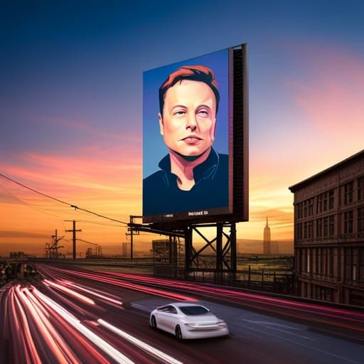 Hyperrealistic Billboard with Slogan in a Slum