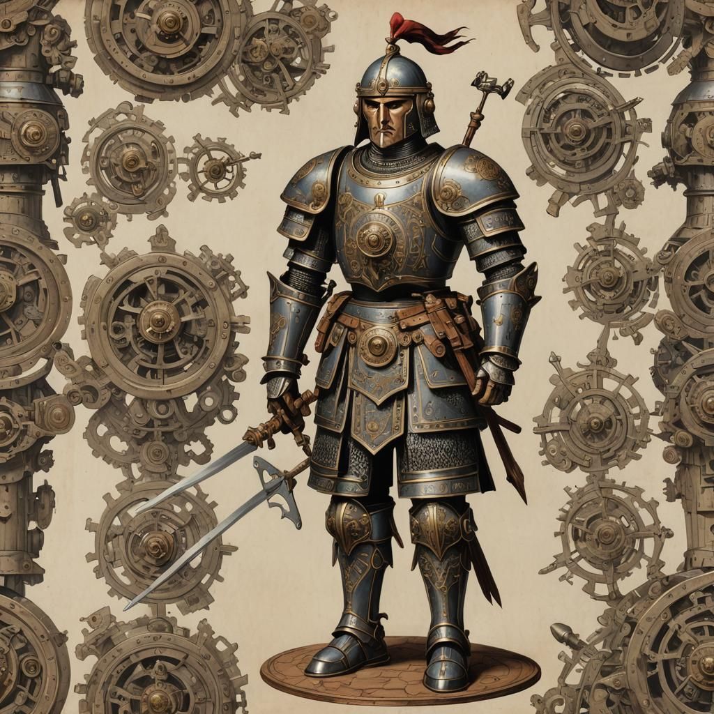 Mighty Warrior Automaton Ready for Battle