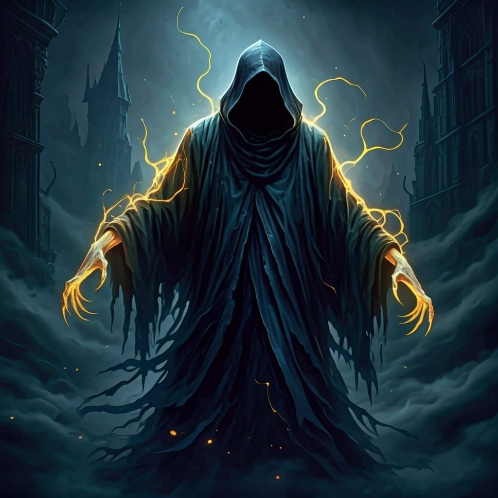 Ethereal Dementor in a Hyper-Realistic Fantasy Landscape