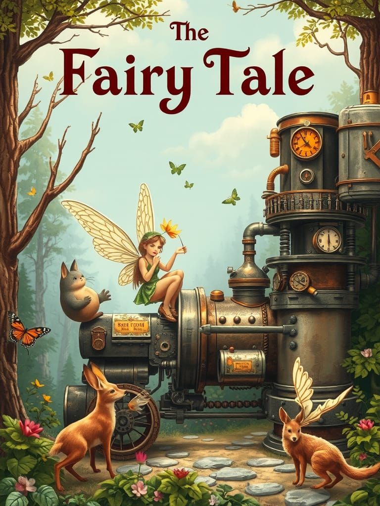 Steampunk Fairy Tale Storybook Cover