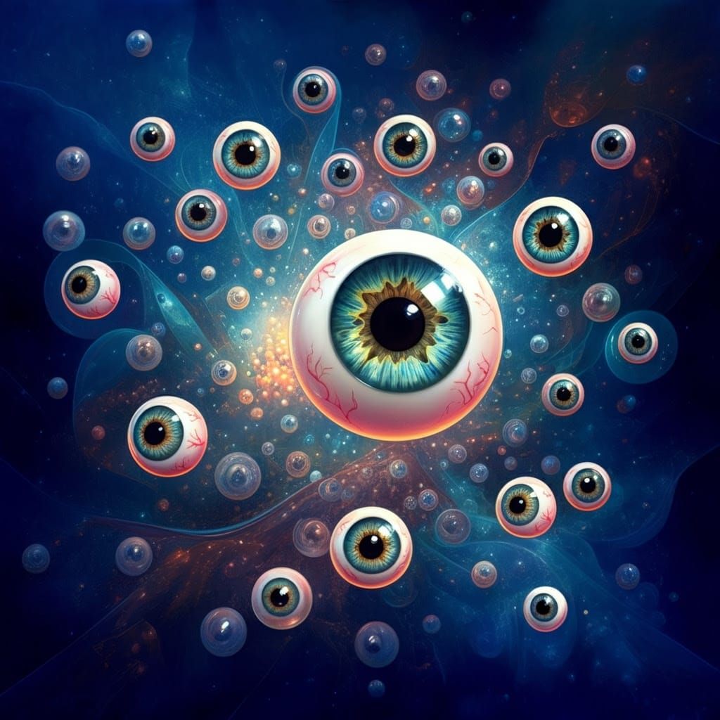 Ethereal Eyeballs in Cosmic Dance